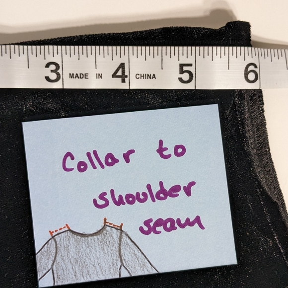 Stretchy Kathy Ireland Vintage Black Velvet Tank with Faux Wrap Neckline Detail - Picture 6 of 7